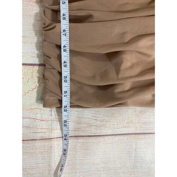 Revolve Elliatt X Pippa Dress Nude Body Con Ruched Dress - Medium - Picture 7 of 16